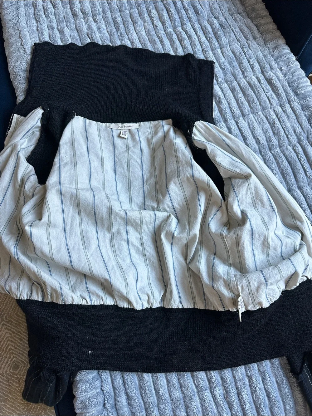 Vintage free people wool cotton combination baseball jacket